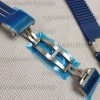 22mm Curved End Silicone Replacement Rubber Watch Strap For Ulysse Nardin Marine 353 8003 263