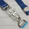 22mm Curved End Silicone Replacement Rubber Watch Strap For Ulysse Nardin Marine 353 8003 263
