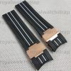 22mm Curved End Silicone Replacement Rubber Watch Strap For Ulysse Nardin Marine 353 8003 263