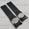 22mm Curved End Silicone Replacement Rubber Watch Strap For Ulysse Nardin Marine 353 8003 263