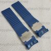 22mm Curved End Silicone Replacement Rubber Watch Strap For Ulysse Nardin Marine 353 8003 263