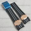 22mm Curved End Silicone Replacement Rubber Watch Strap For Ulysse Nardin Marine 353 8003 263
