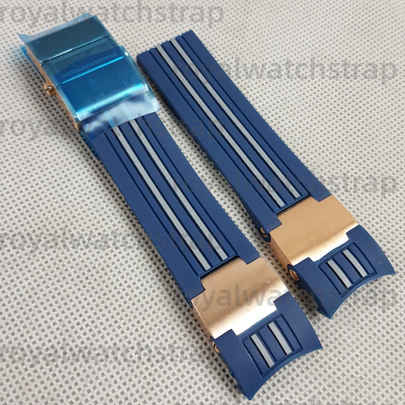 22mm Curved End Silicone Replacement Rubber Watch Strap For Ulysse Nardin Marine 353 8003 263 (3) 22mm Curved End Silicone Replacement Rubber Watch Strap For Ulysse Nardin Marine 353 8003 263
