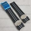 22mm Curved End Silicone Replacement Rubber Watch Strap For Ulysse Nardin Marine 353 8003 263