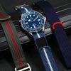 22mm Nylon Velcro Watch Strap For Tudor Black Bay Red Flower Pelagos FXD (1) 22mm Nylon Velcro Watch Strap For Tudor Black Bay Red Flower Pelagos FXD