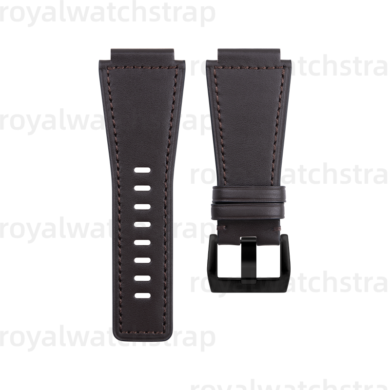 24mm Replacement Soft Aftermarket Leather Strap For Bell & Ross BR01 BR03 (22) 24mm-Replacement-Soft-Aftermarket-Leather-Strap-For-Bell-Ross-BR01-BR03