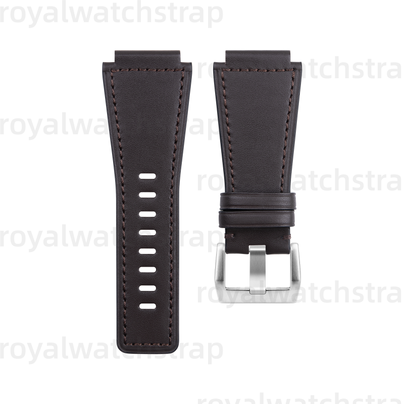 24mm Replacement Soft Aftermarket Leather Strap For Bell & Ross BR01 BR03 (23) 24mm Replacement Soft Aftermarket Leather Strap For Bell & Ross BR01 BR03