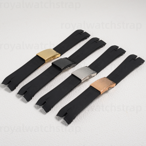 26mm Men's Silicone Rubber Watch Strap for Roger Dubuis EXCALIBUR King History Collection With Deployment Clasp