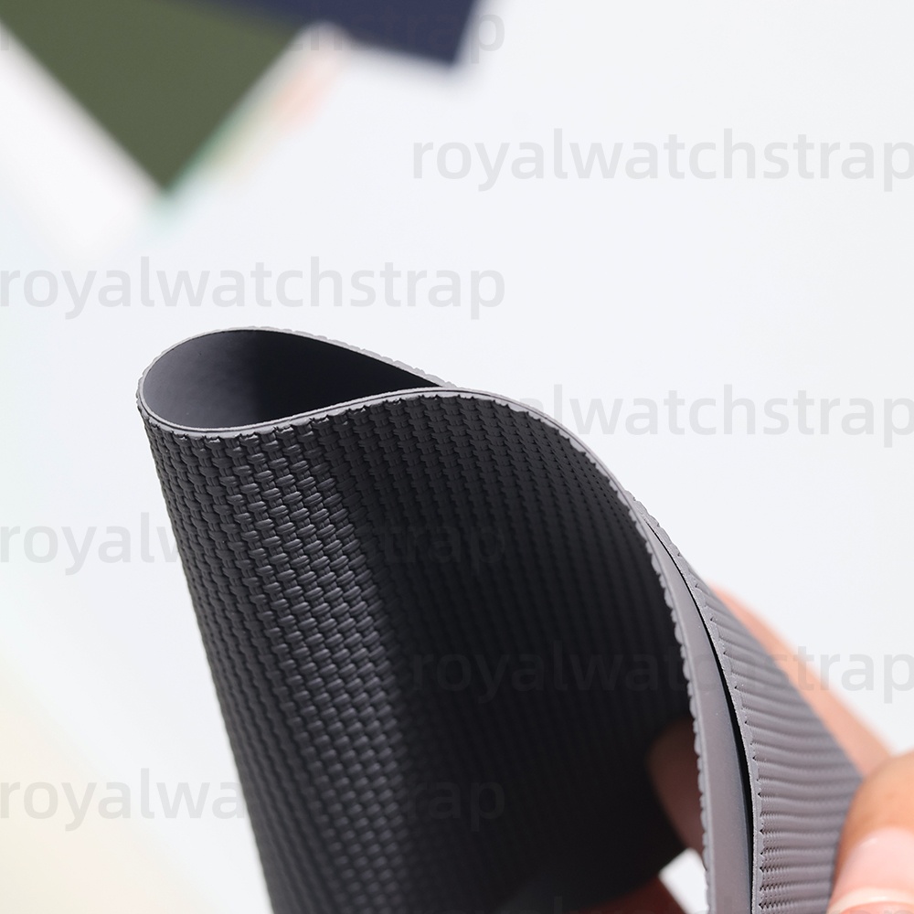 6-17.5mm Cut To Size Fluororubber PVC Rubber With Nylon Texture For Watch Strap Making