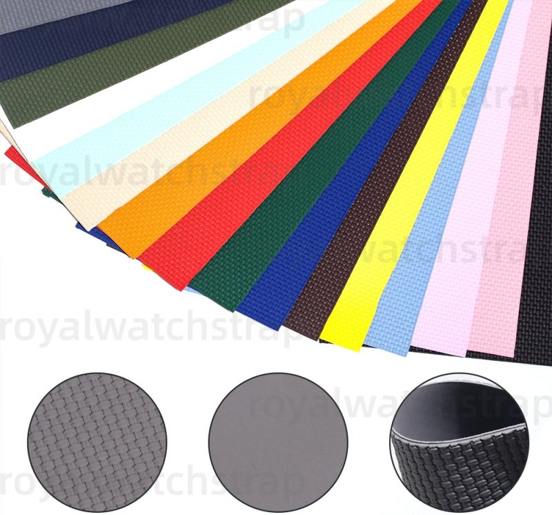6-17.5mm Cut To Size Fluororubber PVC Rubber With Nylon Texture For Watch Strap Makin (26)