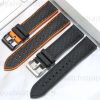 Flat End Silicone Rubber Watch Strap For ZENITH Pilot 29.2430 Bronze Grande Volante(Multiple Colors)
