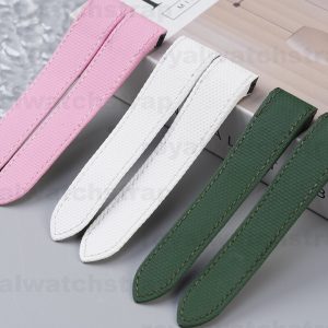 custom fkm-rubber-straps-with-nylon-texture-for-Cartie-Tank-Santos-100-straps