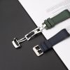 Curved End FKM Rubber Watch Strap For 43mm Blancpain Fifty Fathoms 5000 (1) Curved End FKM Rubber Watch Strap For 43mm Blancpain Fifty Fathoms 5000