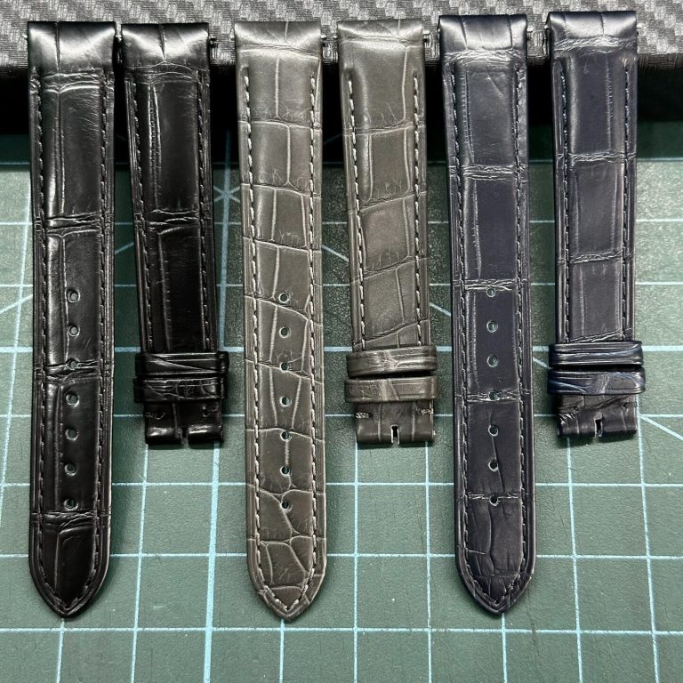 Custom Alligator Leather Strap For Cartier Santos Dumont With Steel Adapter (Multi-color) (2)