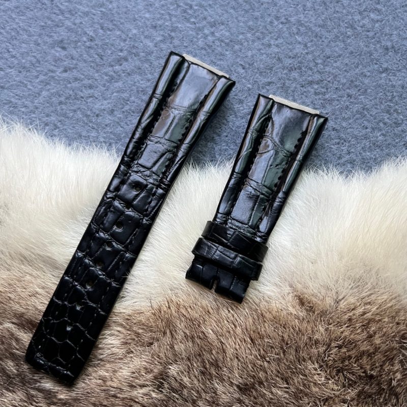 Custom Alligator Replacement Leather Strap For BVLGARI ERGON EG35SCH EG40CH 26mm