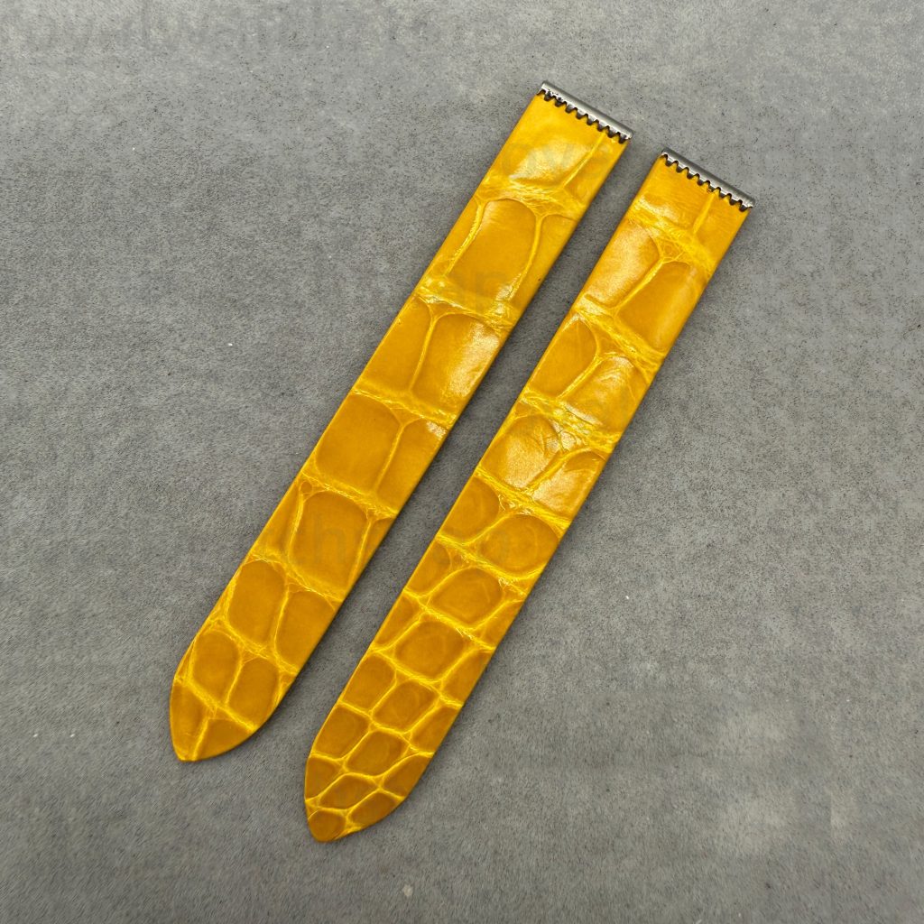 Custom Handmade Alligator Leather Watch Strap For Boucheron Reflet