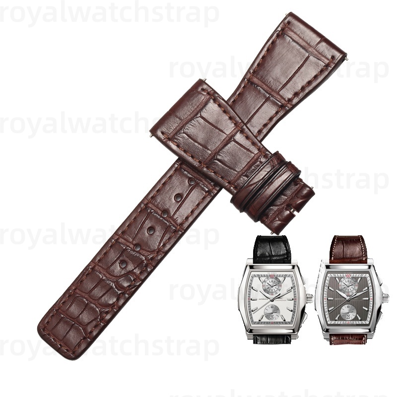 aCustom Handmade Premium Alligator Leather Watch Band Fit For IWC Da Vinci