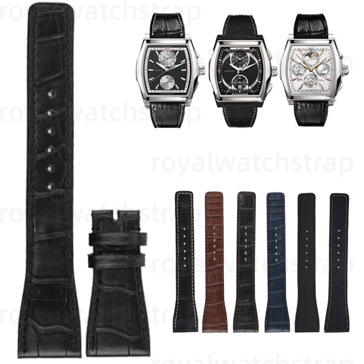 aCustom Handmade Premium Alligator Leather Watch Band Fit For IWC Da Vinci