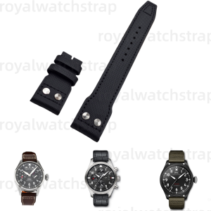 Custom Handmade Texitle Strap With Rivets For IWC Big Pilot 21mm 22mm