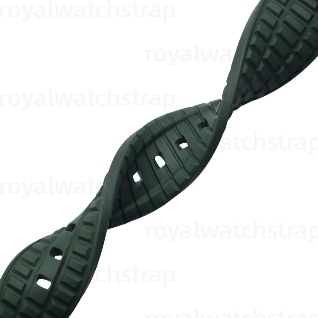 Fluoro FKM Flat End Quick Release Rubber Watch Strap 20mm 22mm (5 Colors)