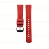 Fluoro FKM Flat End Quick Release Rubber Watch Strap 20mm 22mm (5 Colors)