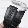 Quick-Release Curved-End Rubber Strap For Omega Speedmaster X Swatch Blue Moonswatch Snoopy