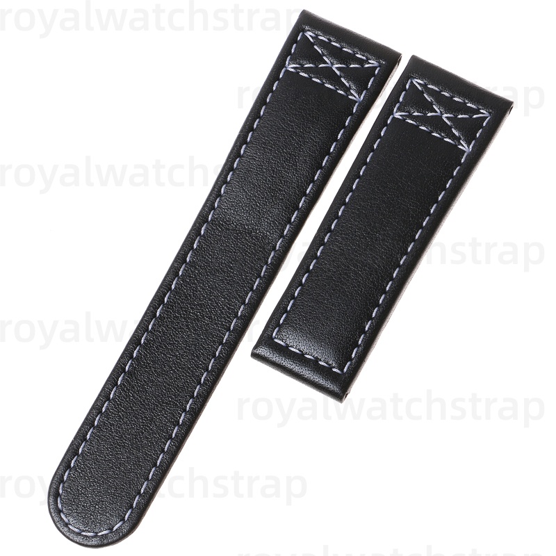 Soft Calfskin Band Genuine Black Leather Strap For Oris Aviation Pilot 7615 16 17 7631 (2) Soft Calfskin Band Genuine Black Leather Strap For Oris Aviation Pilot 7615 16 17 7631