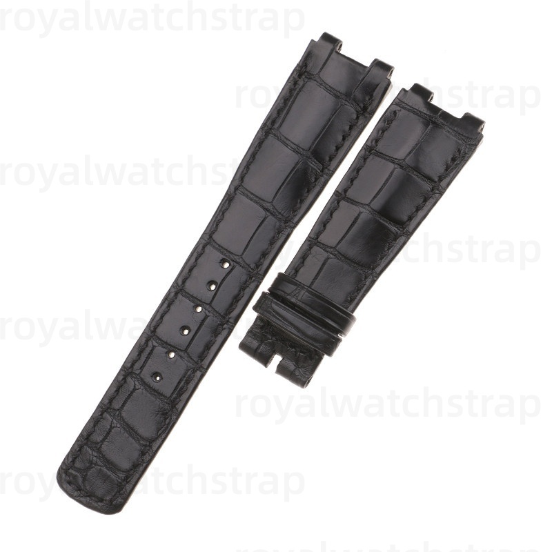 Custom Curved End Alligator Leather Watch Strap For Breguet Marine(Multi Color)