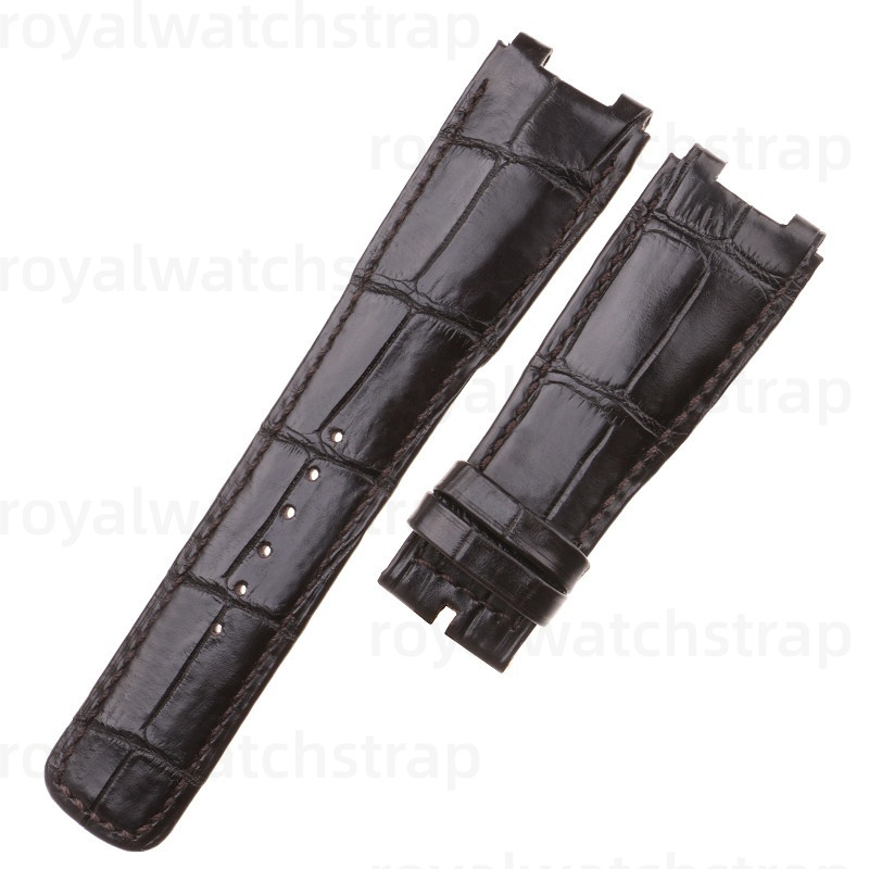 Custom Curved End Alligator Leather Watch Strap For Breguet Marine(Multi Color)