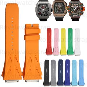 FKM Rubber Watch Strap For Richard Mille McLaren RM11-03 65-01 011 RM47 RM69