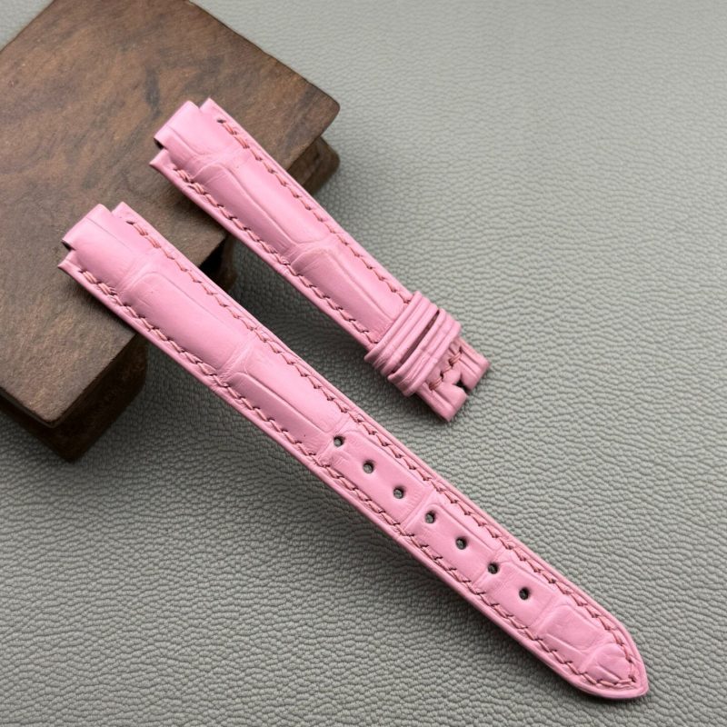 Handmade Alligator Leather Watch Strap For Cartier Ballon Bleu (For Pin Buckle)