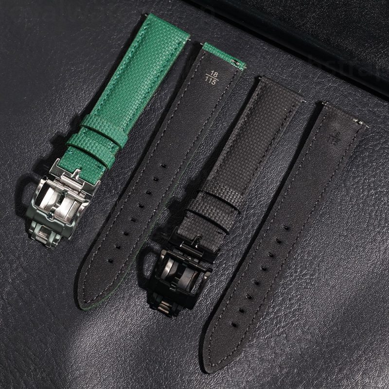 Handmade Fluorine (FKM) High End Rubber Watch Straps With Calf Bottom(Multi Size & Color)