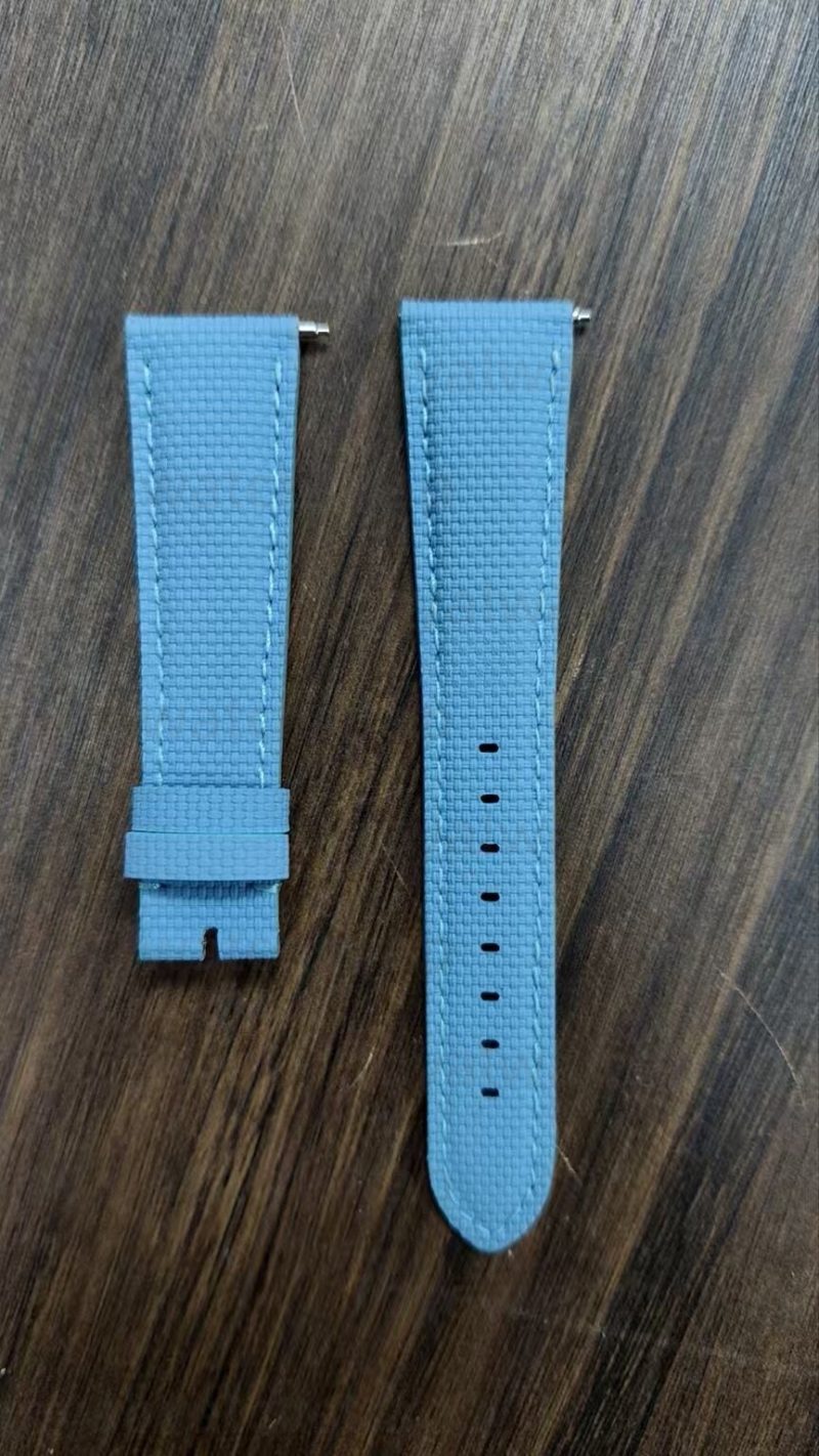Handmade Fluorine (FKM) High End Rubber Watch Straps With Calf Bottom(Multi Size & Color)