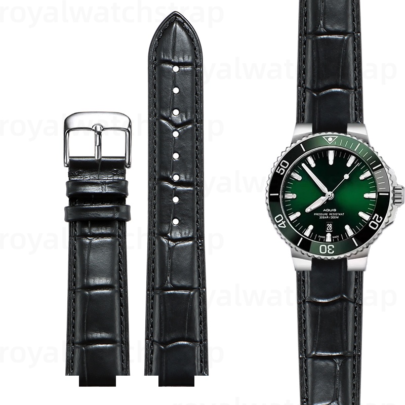 Replacement Leather Watch Strap for Men Oris Aquis Diving 7730 7740 (1) Replacement Leather Watch Strap for Men Oris Aquis Diving 7730 7740