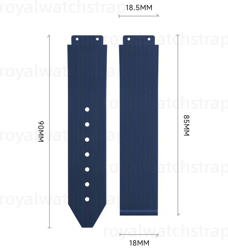 18mm FKM Rubber Watch Strap For Hublot Classic Fusion 38mm 565 561