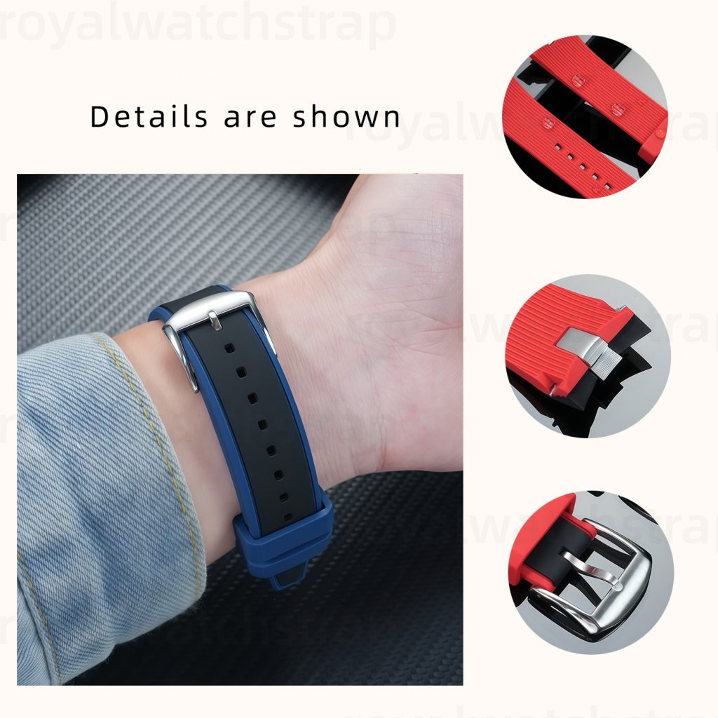 21mm Curved Silicone Watch Strap For Seiko Sportura SNAE93 SPC089