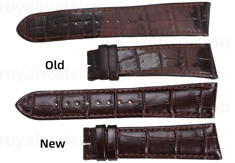 21mm Custom Handmade Angled Alligator Leather Strap For Hamilton Ventura (Multi Color) (10) 21mm Custom Handmade Angled Genuine Leather Strap For Hamilton Ventura With Bamboo Pattern(Multi Color)