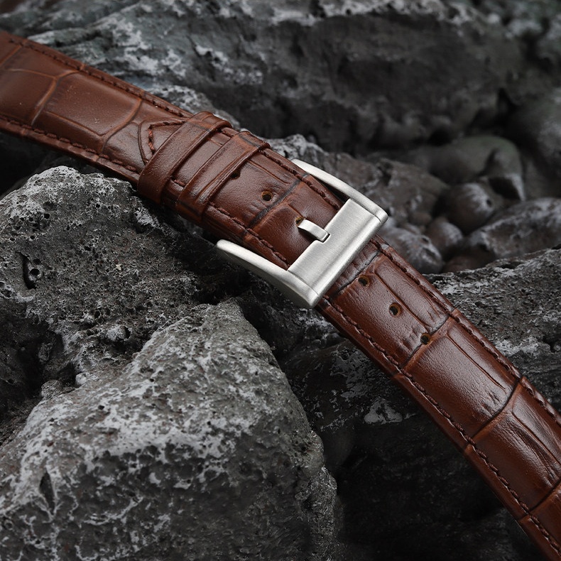 21mm Custom Handmade Angled Alligator Leather Strap For Hamilton Ventura (Multi Color) (3)