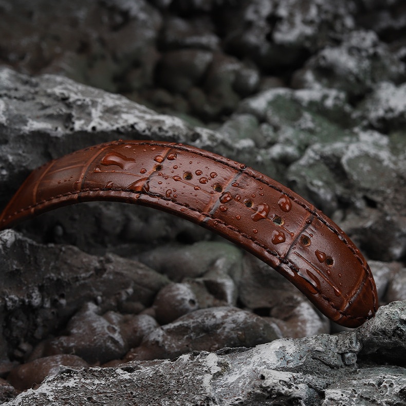 21mm Custom Handmade Angled Alligator Leather Strap For Hamilton Ventura (Multi Color) (3)
