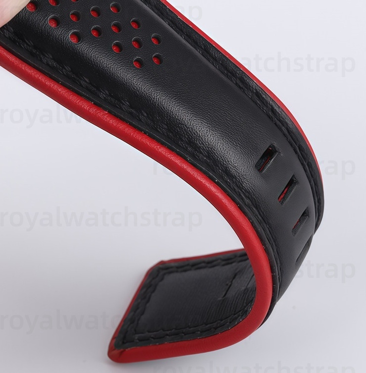 24mm Replacement Top-Grain Calfskin Leather Strap For Bell & Ross BR01 BR03