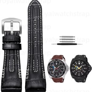 26mm Genuine Leather Watch Strap For Seiko VelaturaSRH-In Stock (3)