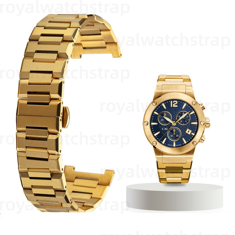 26mm Sliver Gold Stainless Steel Men's Bracelet Sale For Ferragamo F-80 SFUO00221 FIJ060017 (3) 26mm Sliver Gold Stainless Steel Men's Bracelet Sale For Ferragamo F-80 SFUO00221 FIJ060017