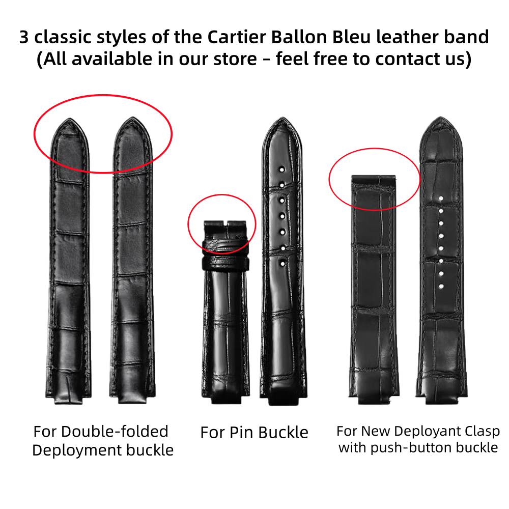 3 classic styles of the Cartier Ballon Bleu leather band