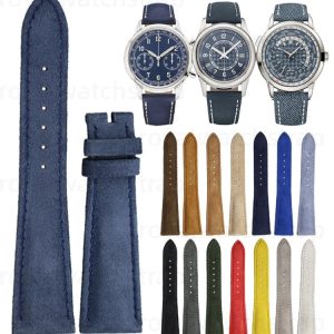 Bespoke Suede leather watch band for Patek Philippe