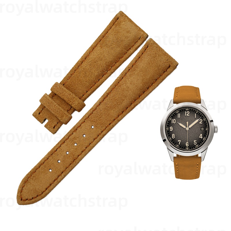 Bespoke Suede leather watch band for Patek Philippe