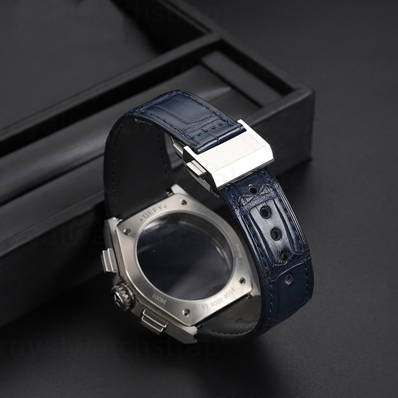 Custom Replacement Alligator Leather Strap for Zenith DEFY 95.9000 (6) Custom Replacement Alligator Leather Strap for Zenith DEFY 95.9000 (5)