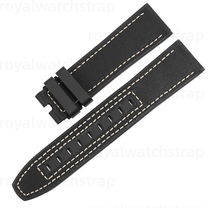 Nylon Canvas Watch Bands With Rubber Bottom For Mido Commander Chronometer M038.431 (11) Nylon Canvas Watch Bands With Rubber Bottom For Mido Commander Chronometer M038.431