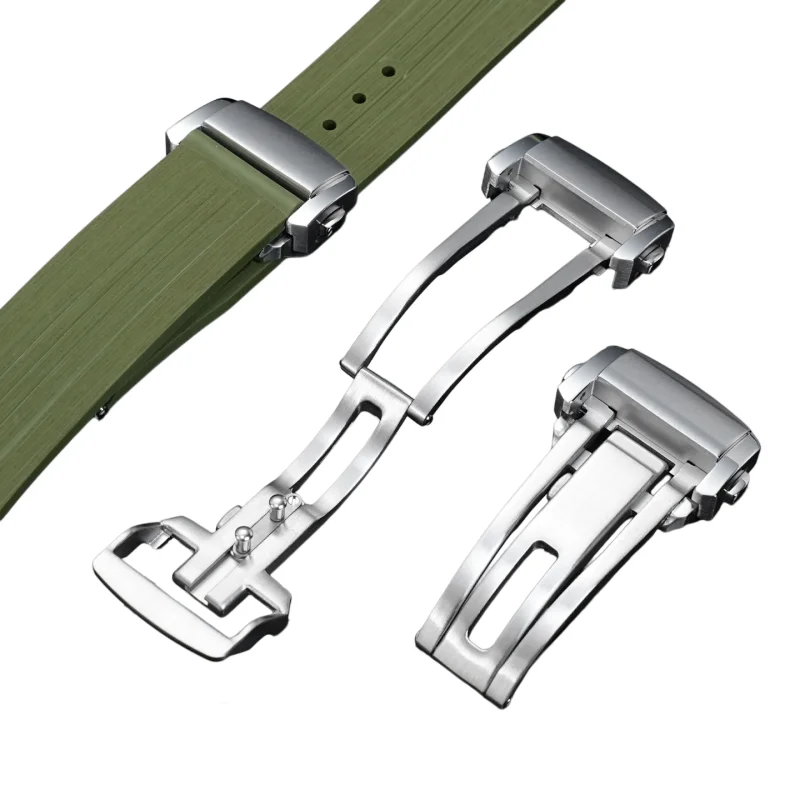 18mm Aftermarket Premium Sliver Stainless Steel Deployant Watch Clasp For Longines Rubber Leather Strap (3) 18mm Aftermarket Premium Sliver Stainless Steel Deployant Watch Clasp For Longines Rubber Leather Strap (3)