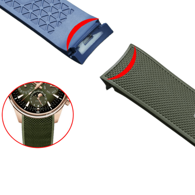 21mm Curved FKM Fluoroelastomer Rubber Straps For Jaeger-LeCoultre Polaris (Multi Color) 21mm Curved FKM Fluoroelastomer Rubber Straps For Jaeger-LeCoultre Polaris (Multi Color)