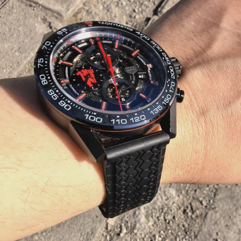 22mm Silicone Watch Strap For TAG Heuer Super Carrera Calibre 16 17 36 (1) 22mm Silicone Watch Strap For TAG Heuer Super Carrera Calibre 16 17 36
